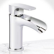 Miseno MNO5882L Cascade Single Hole Bathroom Faucet Includes PushPop Drain