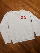 Vintage 1970s Russell Athletic Rose Women's Sorority Sweater sz S