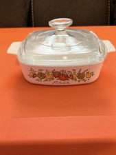 RARE Corning Ware SPICE OF LIFE L'Echalote A-1-B 1 Quart Casserole w/ Lid 