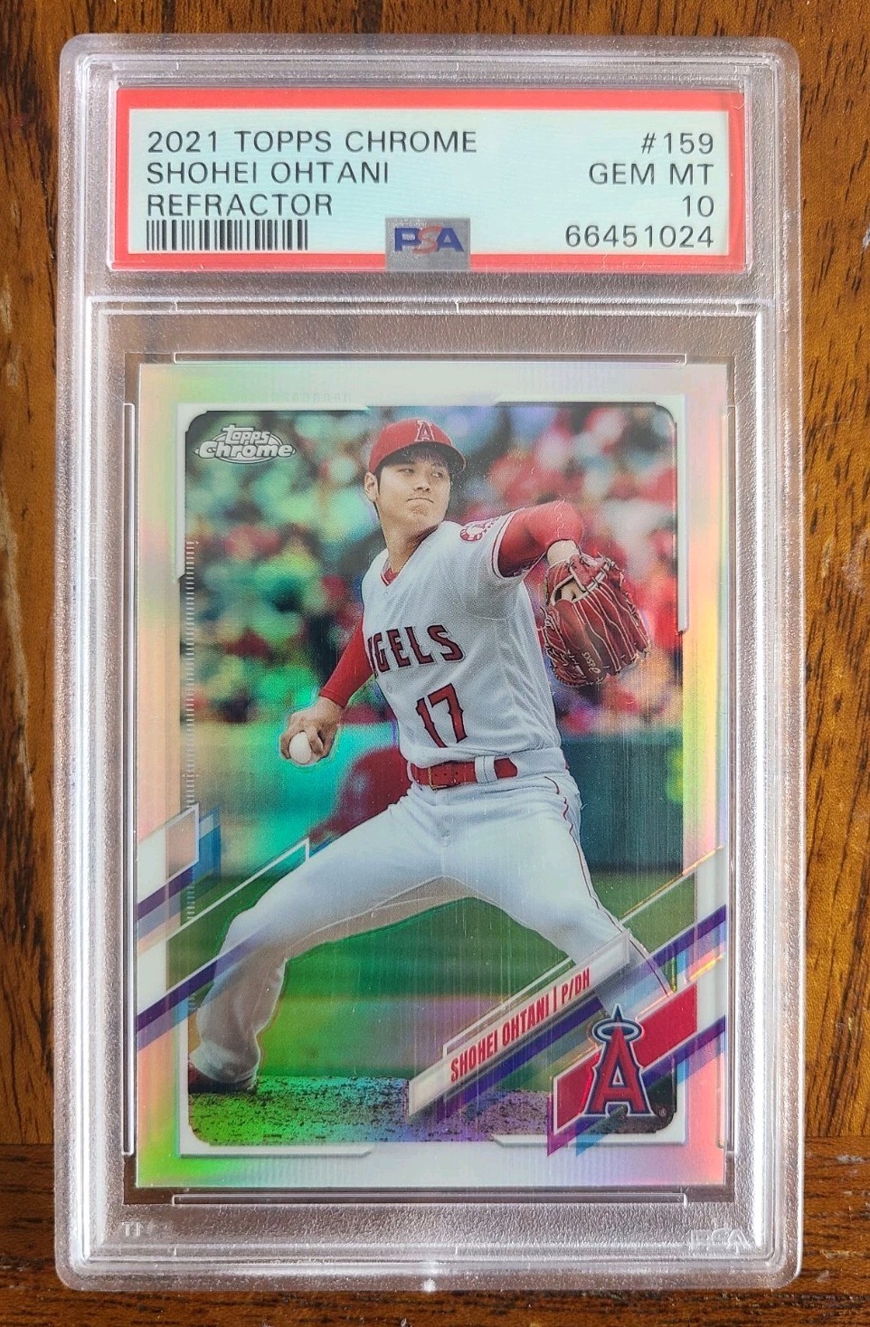 2021 Topps Chrome Shohei Ohtani REFRACTOR PSA 10 GEM MINT #159 1st MVP Season