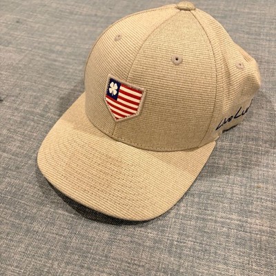 Black Clover Rawlings Youth Flexfit Hat Grey Live Lucky USA Flag America