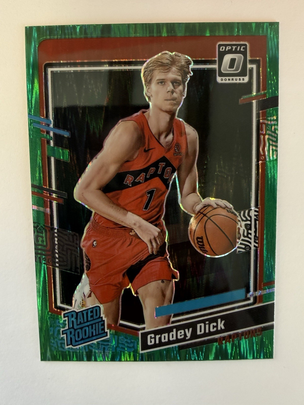 2023-24 Panini Donruss Optic - Rated Rookie Gradey Dick #212 Green Shock Prizm