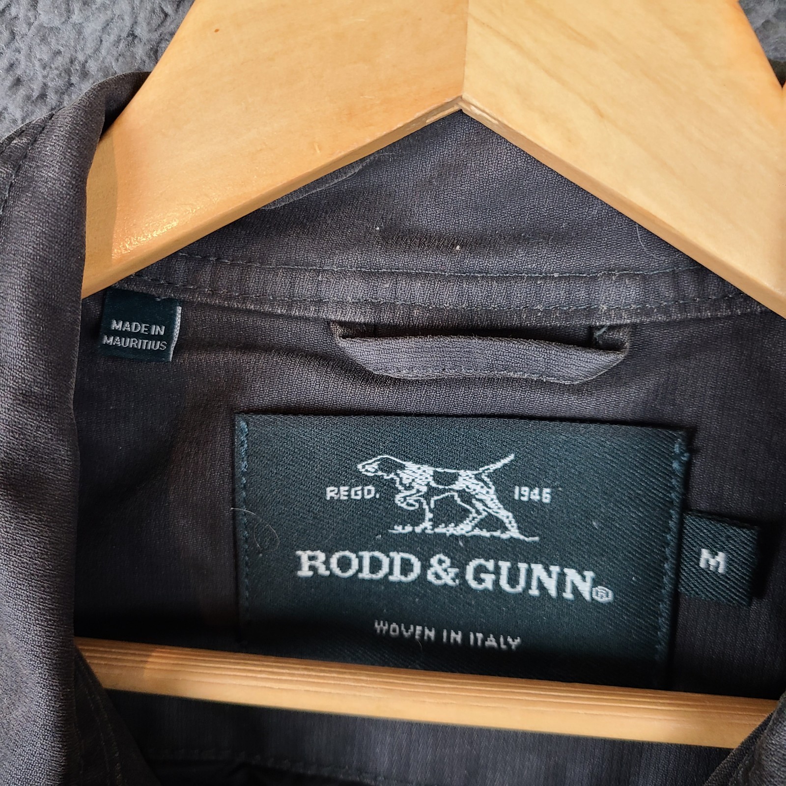 Rodd & Gunn Jack Jacket Mens Medium Black Cotton Blend Twill Full Zip Utility