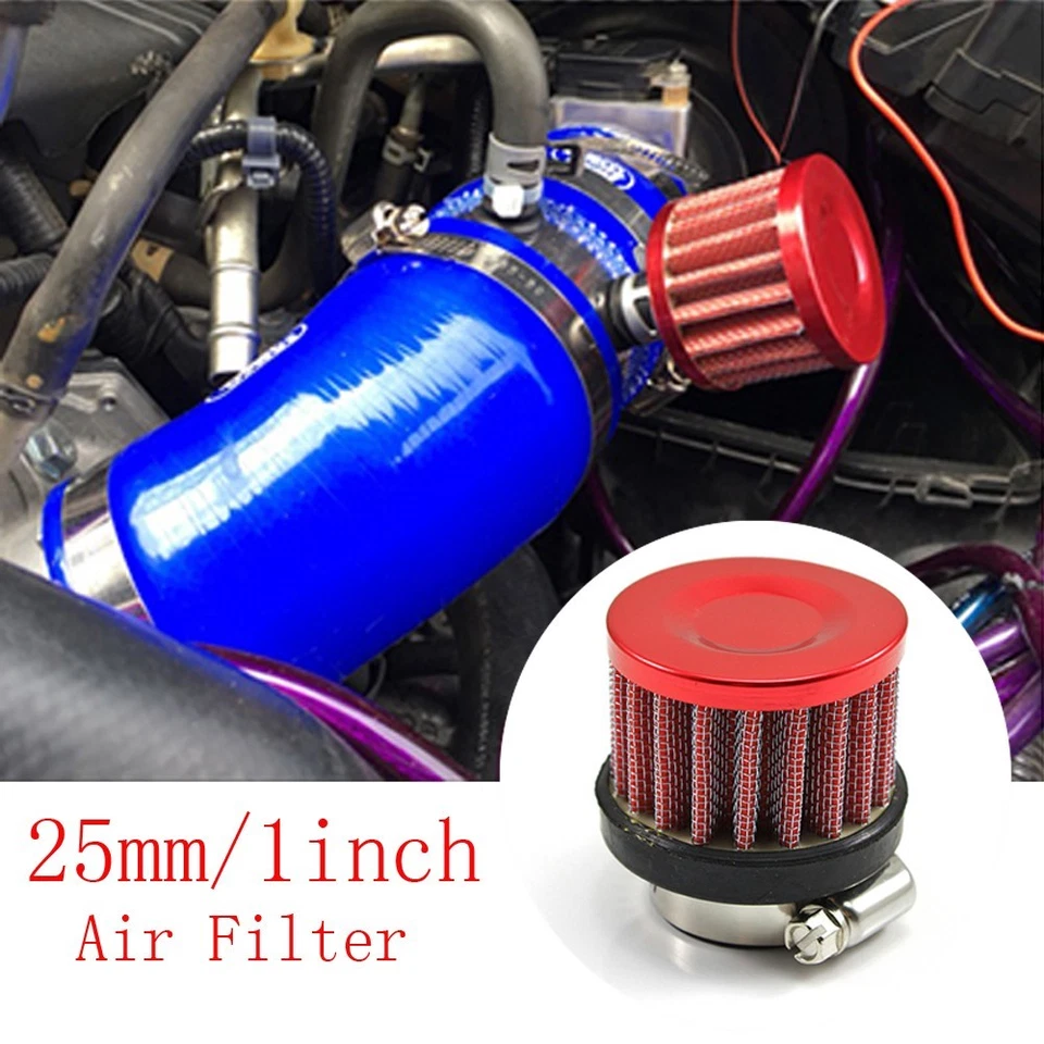 New 25mm Car Cold Air Intake Filter Turbo Vent Crank Case Breather Mini  Cleaner - Image 4 of 4