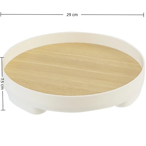 Circular Vanity Counter Tray Shelf Tray Storage Tray Platform Tray Home Office - Picture 3 of 14