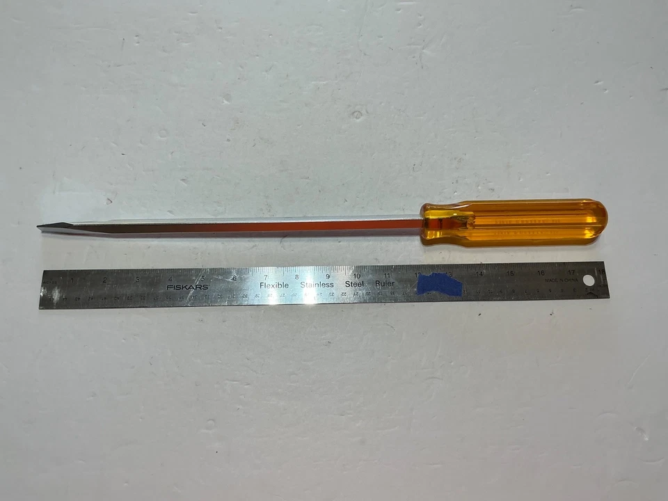 Xcelite 3/8"x 12" Flat/Slotted Screwdriver S3812 18" Total Length NOS USA - Image 4 of 4