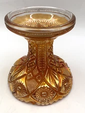 VTG Imperial Carnival Glass Marigold Fruit or Punch Bowl Base Only TWINS Pattern