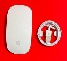 Apple A1657 Magic Mouse 2 Wireless Mouse White  Silver w/ USB-A to Lightning