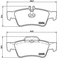 2X Brembo Bremsbelagsatz, Scheibenbremse P 50 052 FüR MERCEDES-BENZ