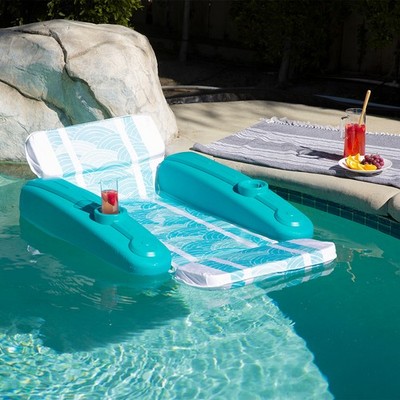 Swimming Pool Chaise Lounge Float Floating Raft Aqua Adjustable