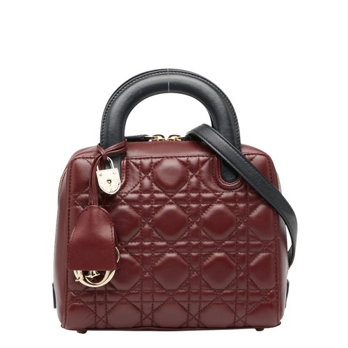 Dior Canage Lady Dior Lily Classic Handbag Shoulder Bag 2WAY Women 【Used】