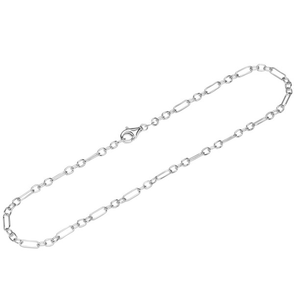 Armband 925 Sterling Silber 26Cm Figaro Ankerkette Rund Damen Fusskette Exquisit-image