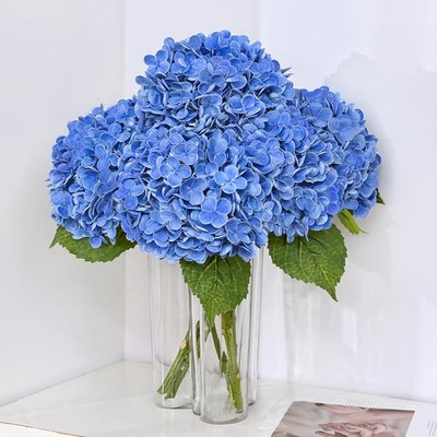 3Pcs 21in Hydrangea Artificial Flowers, Latex Touch Hydrangeas Lifelike Large...