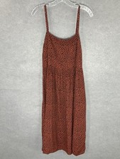 Gap Dress Womens Sz 10 Animal Print Sundress Pleated Zipper Flowy Boho Summer