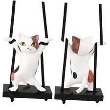 Car Swinging Ornament,Cute Cat Cars Pendant Swinging Hanging,Cool Car Calico