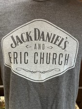 Official Jack Daniel's & Eric Church Gray T-shirt  Size Medium  Short Sleeve
