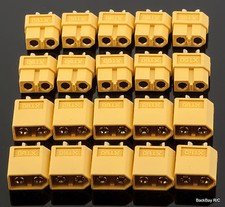 10 Male / Female Pair Genuine Nylon XT60 / XT-60 Battery Bullet Connectors Plugs
