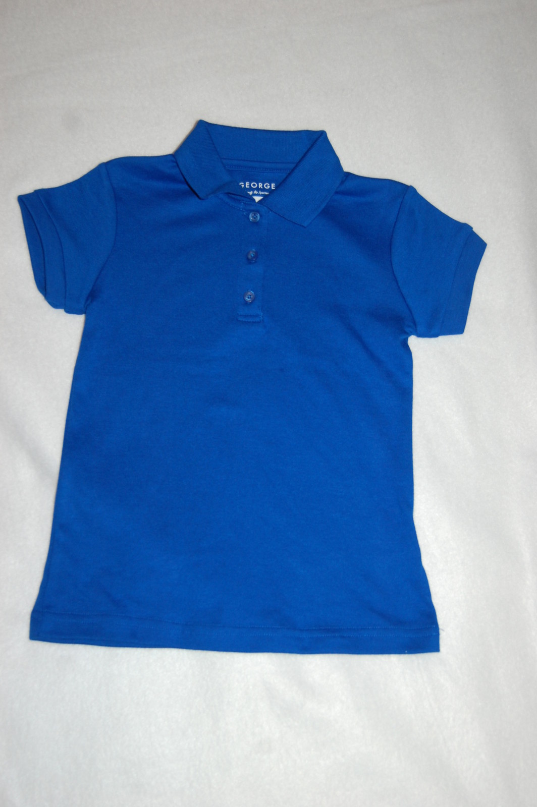 Girls S/S Knit Polo Shirt ROYAL BLUE School Uniform SIZE XL 1416 XXL