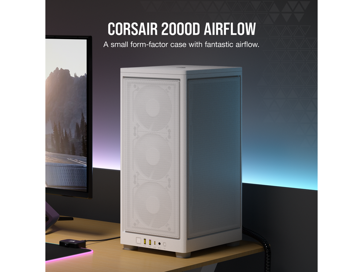 ①CORSAIR iCUE 2000D RGB Airflow ホワイト iCUE 2000D RGB AIRFLOWシリーズ | CORSAIR ミニタワー型PC