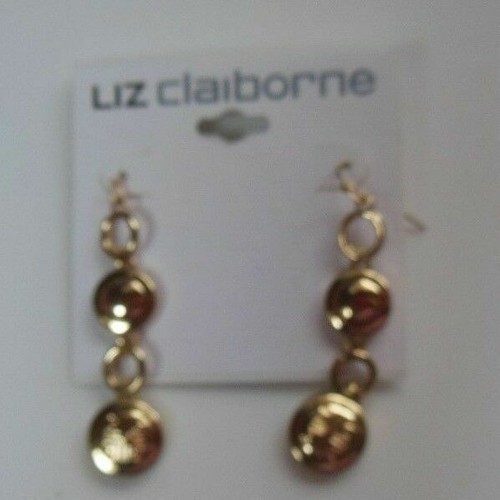Liz Claiborne Gold-tone Dangle Hook Earrings - 第 1/2 張圖片