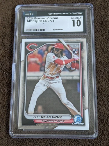 2024 BOWMAN CHROME ROOKIE CGC 10 ELLY DE LA CRUZ REDS