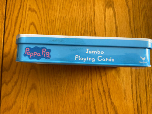 Peppa Pig JUMBO Playing Cards & Instructions In Tin Container NEW & SEALED - Picture 3 of 3