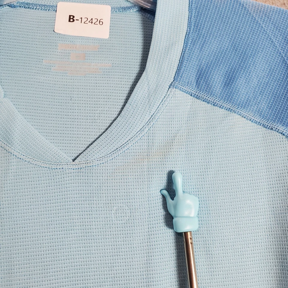 Camiseta Patagonia Feminina Activewear Top Azul Média Camada Base Decote V LEIA - Imagem 3 de 4