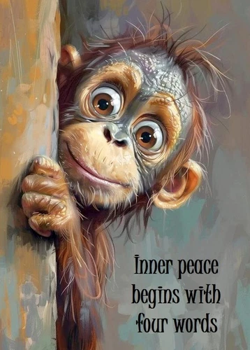 NEW Happy Birthday A5 Sized Card Adult Humorous Funny Birthday Card  Monkey