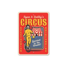 Custom Circus Metal Sign