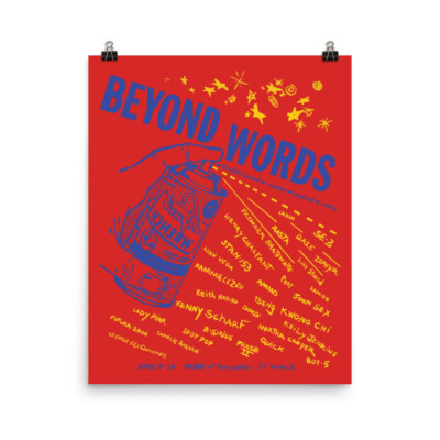 Beyond Words - Mudd Club, 1981 Art Print Old School NYC Graffiti Home Decor 