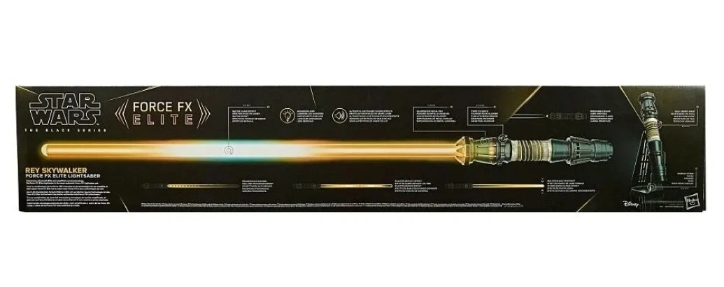 STAR WARS - SABRE LASER REY SKYWALKER FX ELITE AVEC LAME AMOVIBLE (HASBRO -  THE BLACK SERIES)