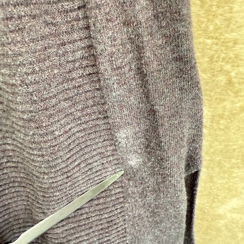 Artisan NY maglione donna 1x viola accogliente morbido collo cappuccio costine tunica lunga con cappuccio - Foto 7 di 14