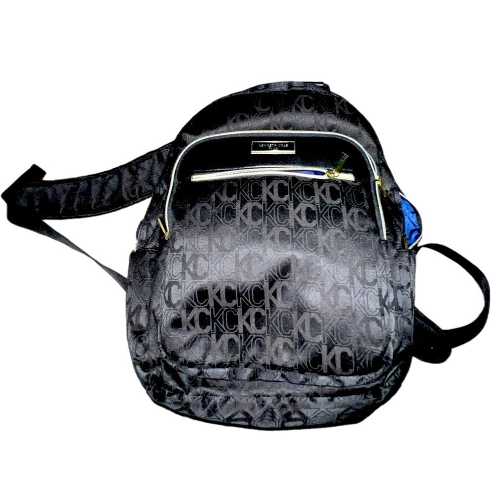 Kenneth Cole Black Monogram Backpack - image 1