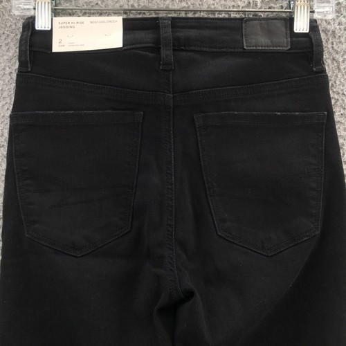 American Eagle Super High Rise Jegging Jeans Womens 2S (actual 26x27) Black NEW - Picture 13 of 24