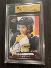 2020-21 Upper Deck Canvas Young Guns #C112 Peyton Krebs RC MNT 9.5