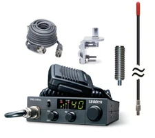 Uniden PRO510XL Full CB Radio Kit Includes Antenna, Coax Cable, Mount, & Spring