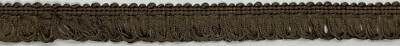 1'' Light Brown Loop Fringe Fabric Trim 18 Yards Trimming