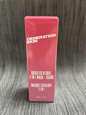 2 in 1 Facial Mask Generation Skin Scrub Exfoliant 1.7oz Quick Fix N Chill NIB