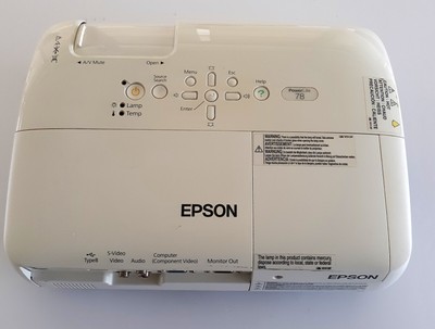 Epson PowerLite 78 wi. Carrying Case, and Cords. Tested, Works.No REMOTE