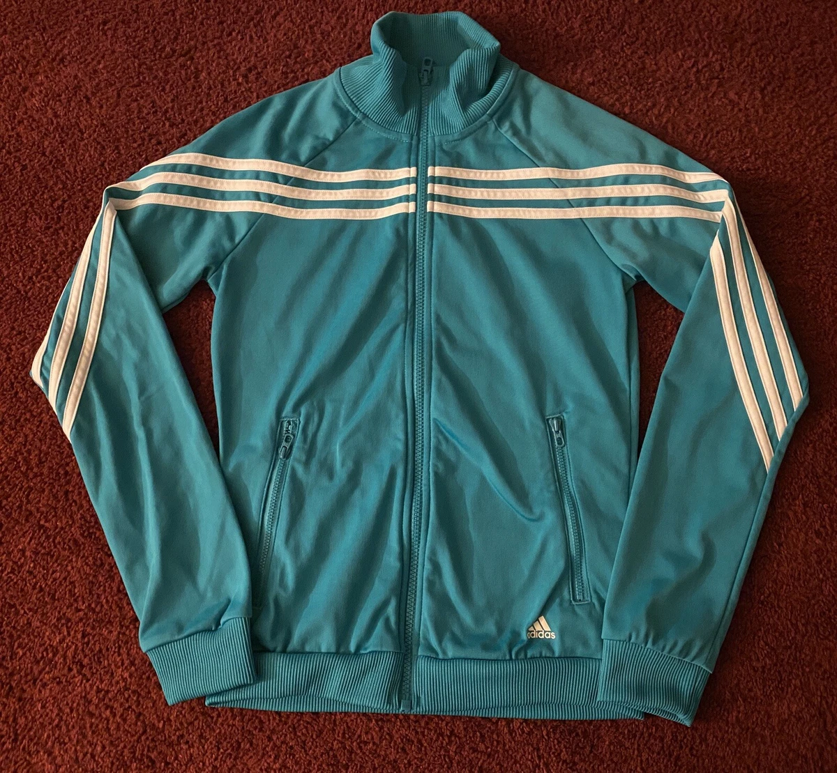 vintage 1990s teal adidas track jacket zip up xsmall Y2K 90s eBay