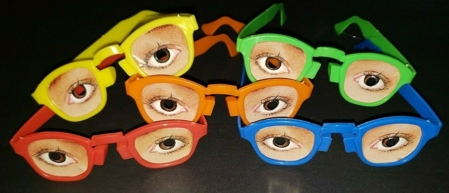 Vtg Crazy Eyes Dime Store Glasses Creative Novelty Glasses Toys Lot of