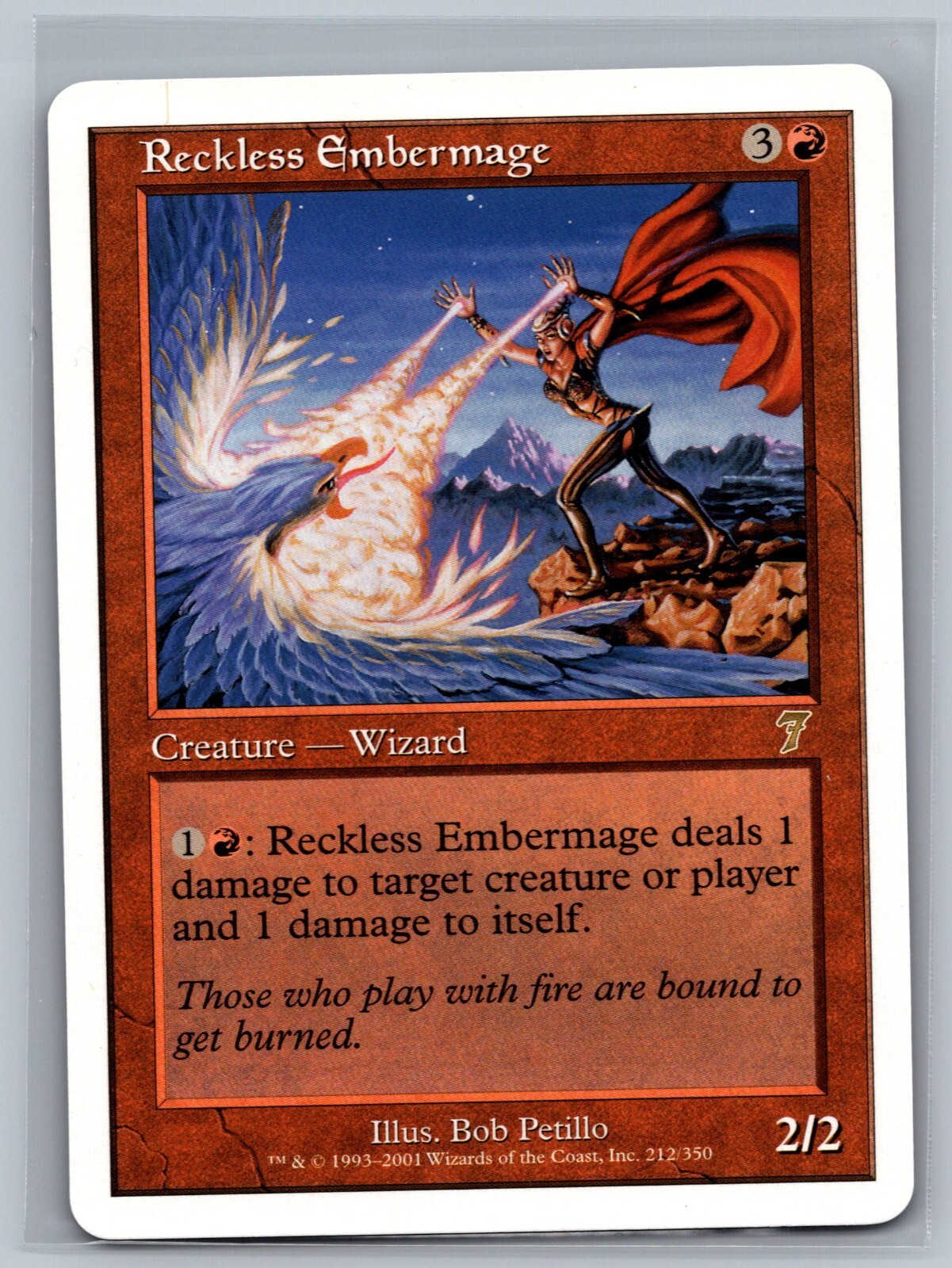 Magic The Gathering 7th Edition Reckless Embermage #212/350 MTG TCG CCG Seventh