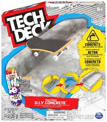 Tech Deck Concrete - Fingerboard-Rampe zum Selberbauen aus wiederverwendbarem Be