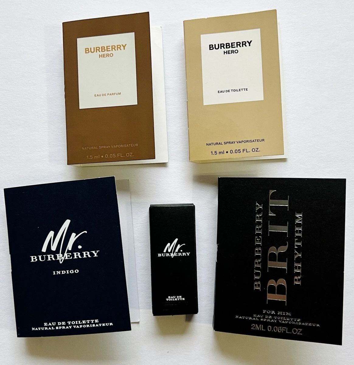 Burberry cologne sample clearance set