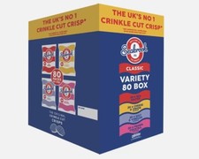 Seabrook Crisps Variety Box 80 x 25g – Crinkle Cut Snacks – Gluten-Free & Veg