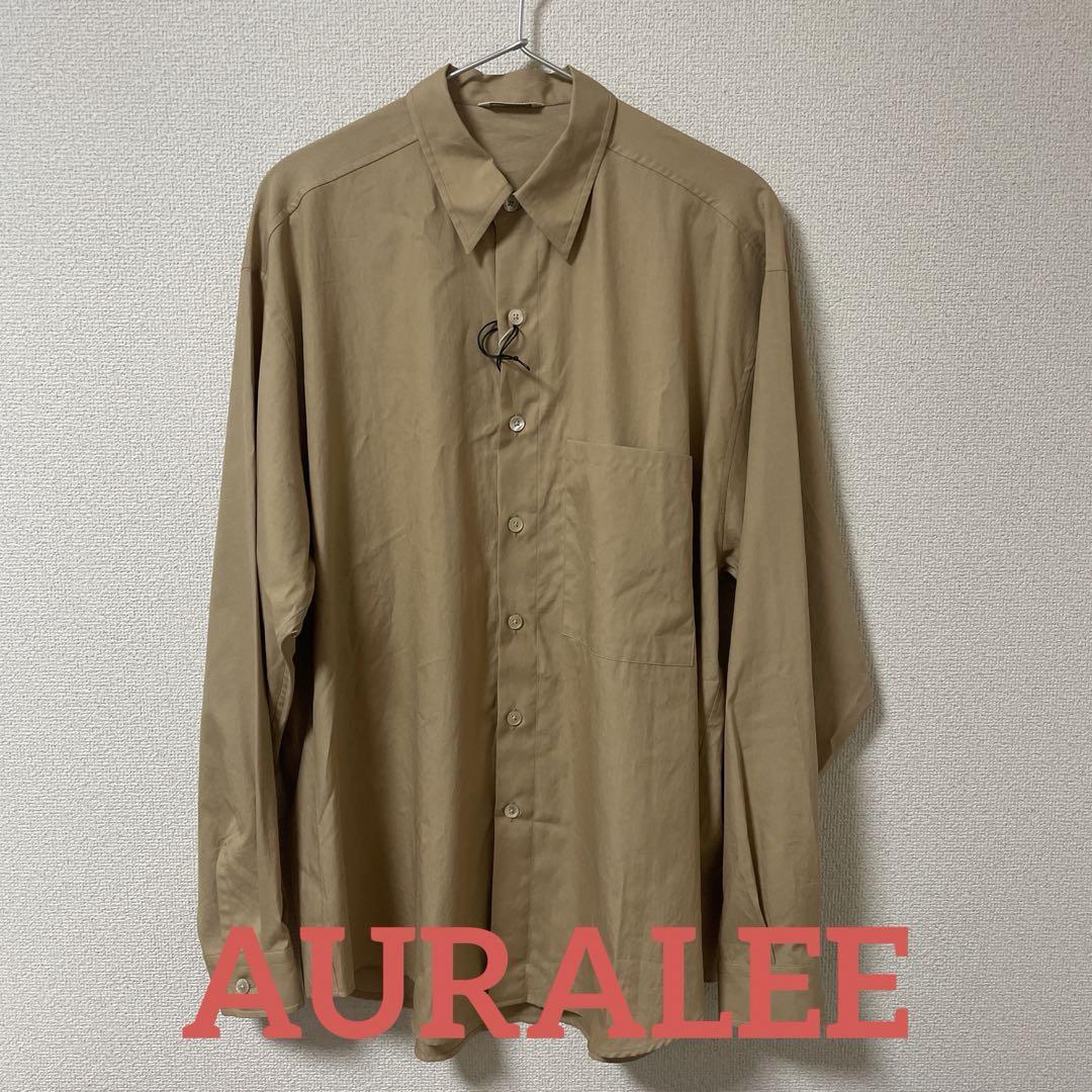 AURALEE Washed Finx Twill Big Shirt Beige 4 New with Tags AURALEE Washed Finx Twill Big Shirt Beige 4 New with Tags