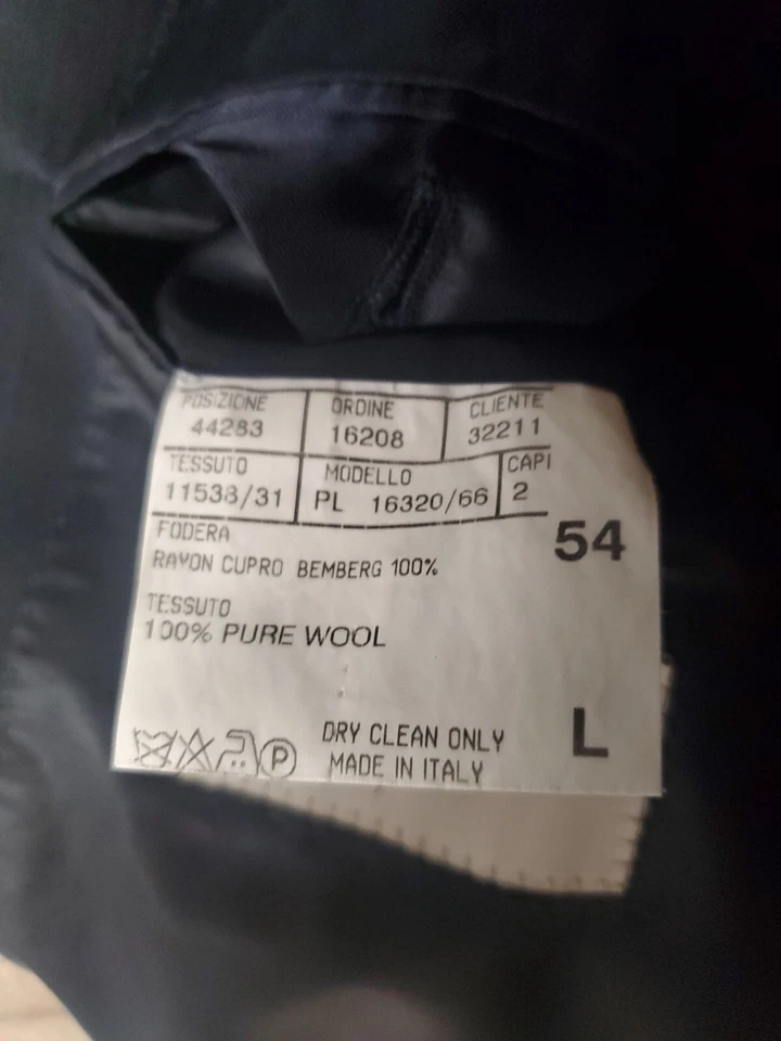 Canali Mens Wool 3 Btn Sport Jacket Blazer Italy Sz 44 L MINT - Image 4 of 4