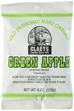 Claey's Old Fashioned Hard Candy, Green Apple [24-Bags]