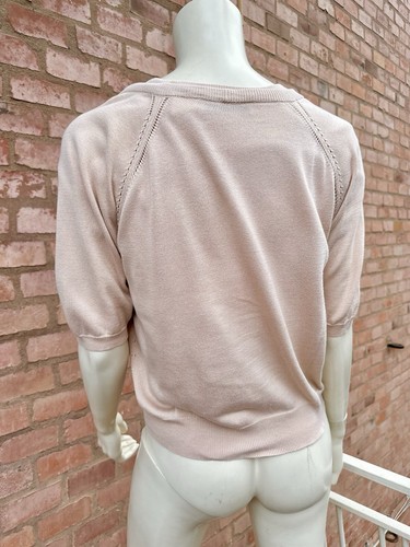 DOLCE & GABBANA Knit Cardigan Top Set Blush Pink Cotton Italian Size IT 40 S M - Picture 7 of 24