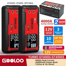 GOOLOO GT4000 Jump Starter 4000A Peak Car Starter SuperSafe 12V Lithium Jump Box